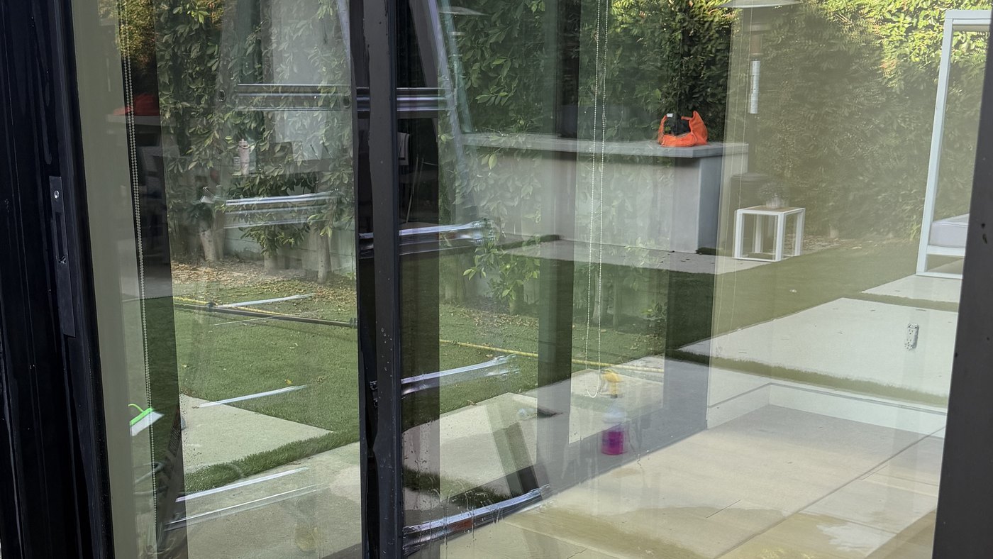 The same window cleaned crystal clear